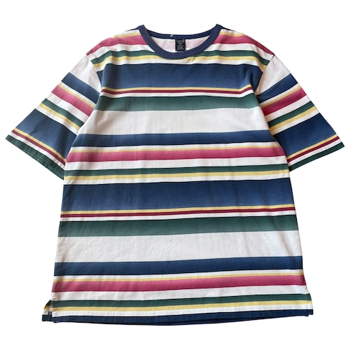 2000s LANDS'END mulch border print T-shirt