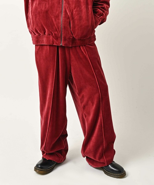 many men many mind Powder-finish velour track pants (WIN) M2628010