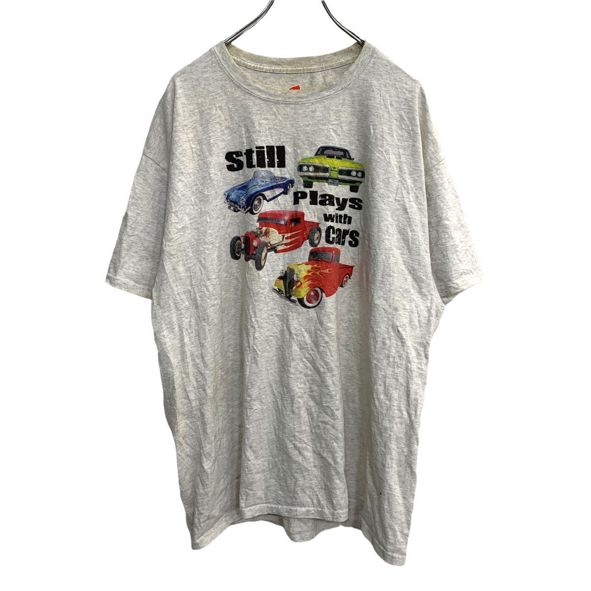 Hanes 半袖 プリントTシャツ XLサイズ ヘインズ グレー 古着卸