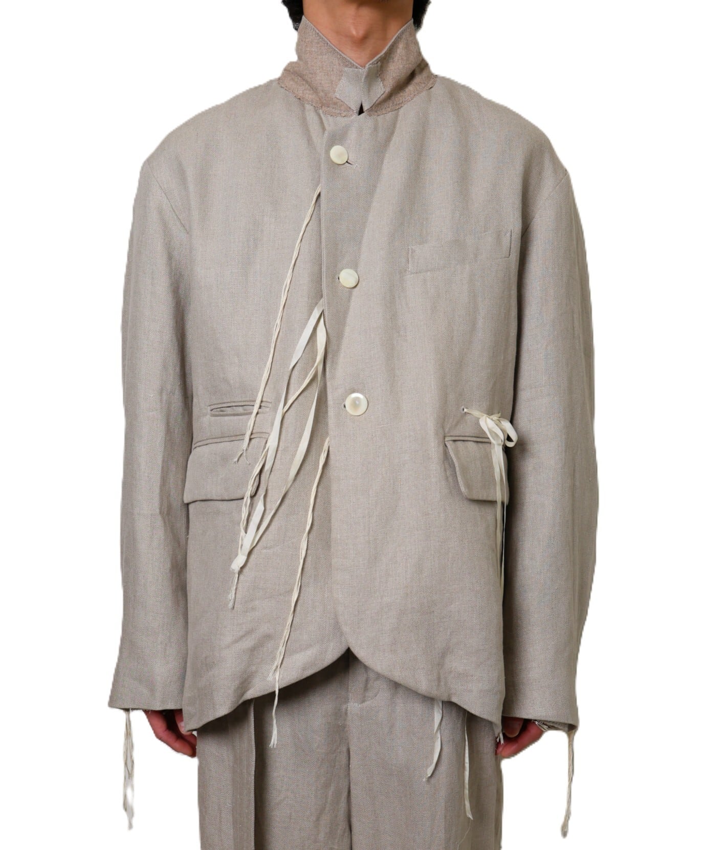 Midorikawa / MID26SS-JK05 LINEN JACKET (IVORY) | AfterSchool