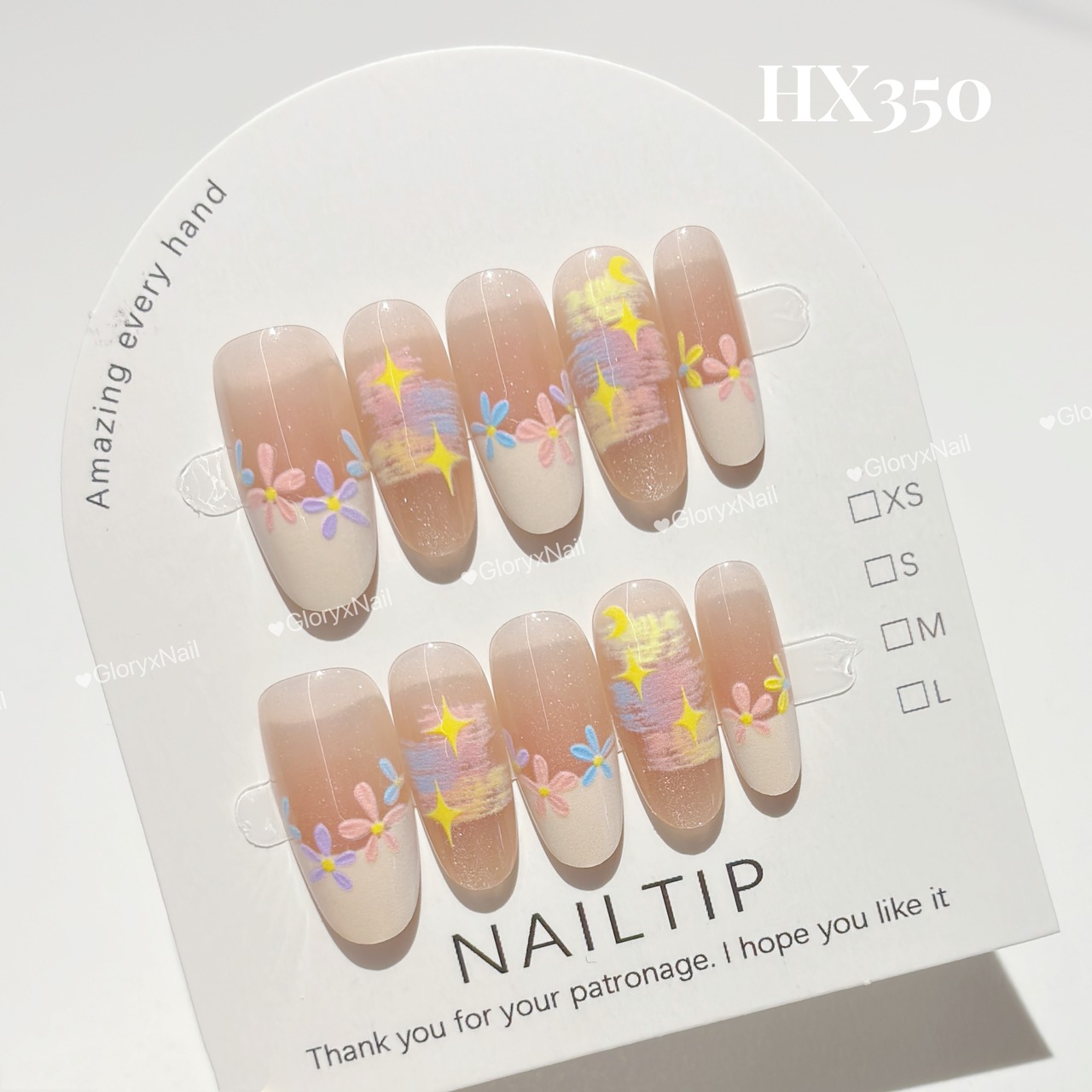HX350 ネイルチップ サイズXS/S/M