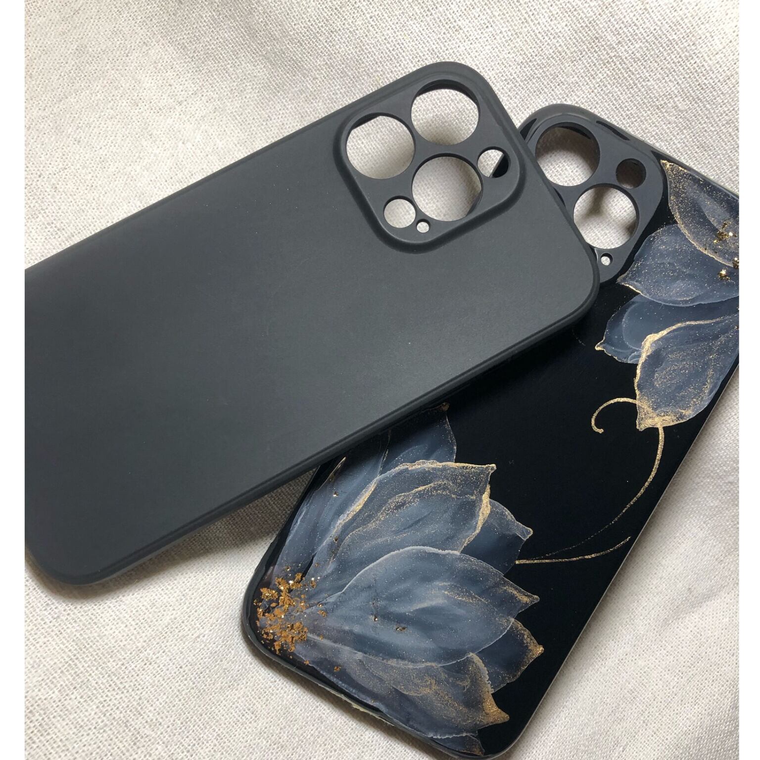 資材】アートに使えるiPhoneシリコンケース マットブラック 資材】アートに使えるiPhoneシリコンケース マットブラック