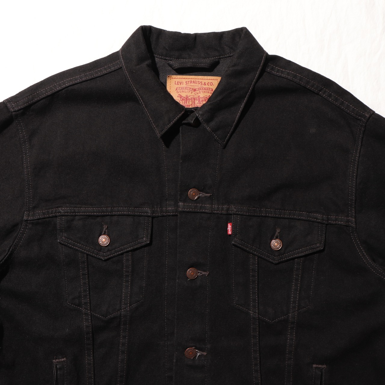 Deadstock L Levi’s 70507 USA 96年 サルファーブラック デニムジャケット リーバイス デッドストック
