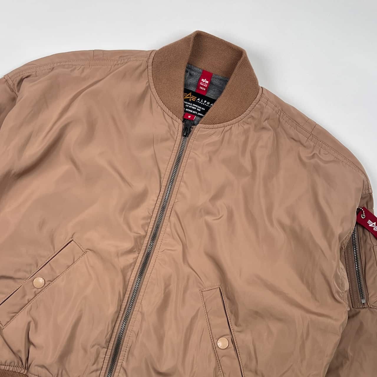 ALPHA INDUSTRIES アルファインダストリーズ MA-1 ブルゾン M/くすみピンク レディース