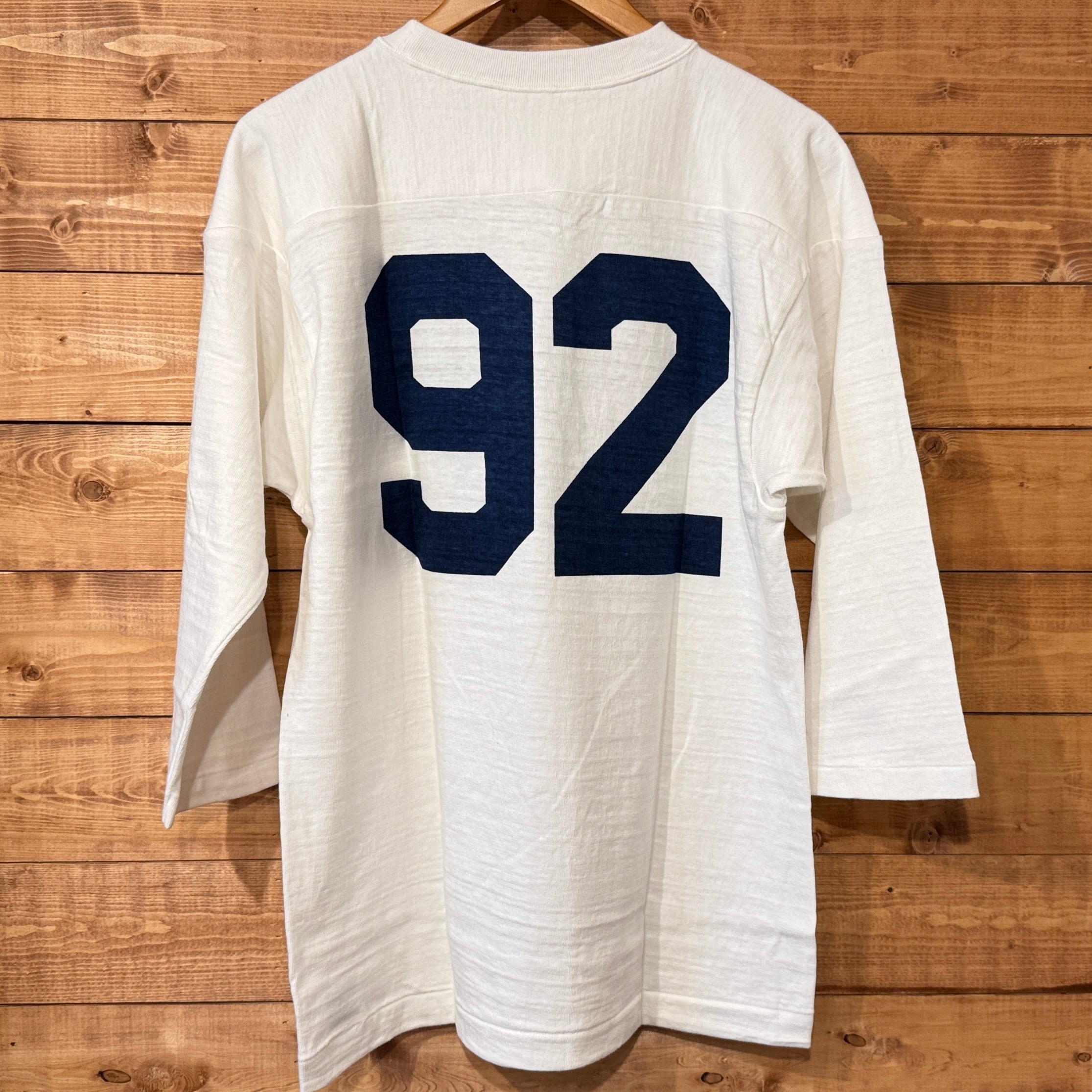 新品'23AW WAREHOUSE&CO.LOT4063 7分袖フットボールT WAREHOUSE (ウエアハウス) : Lot 4063 7分袖フットボールT NAVY 92