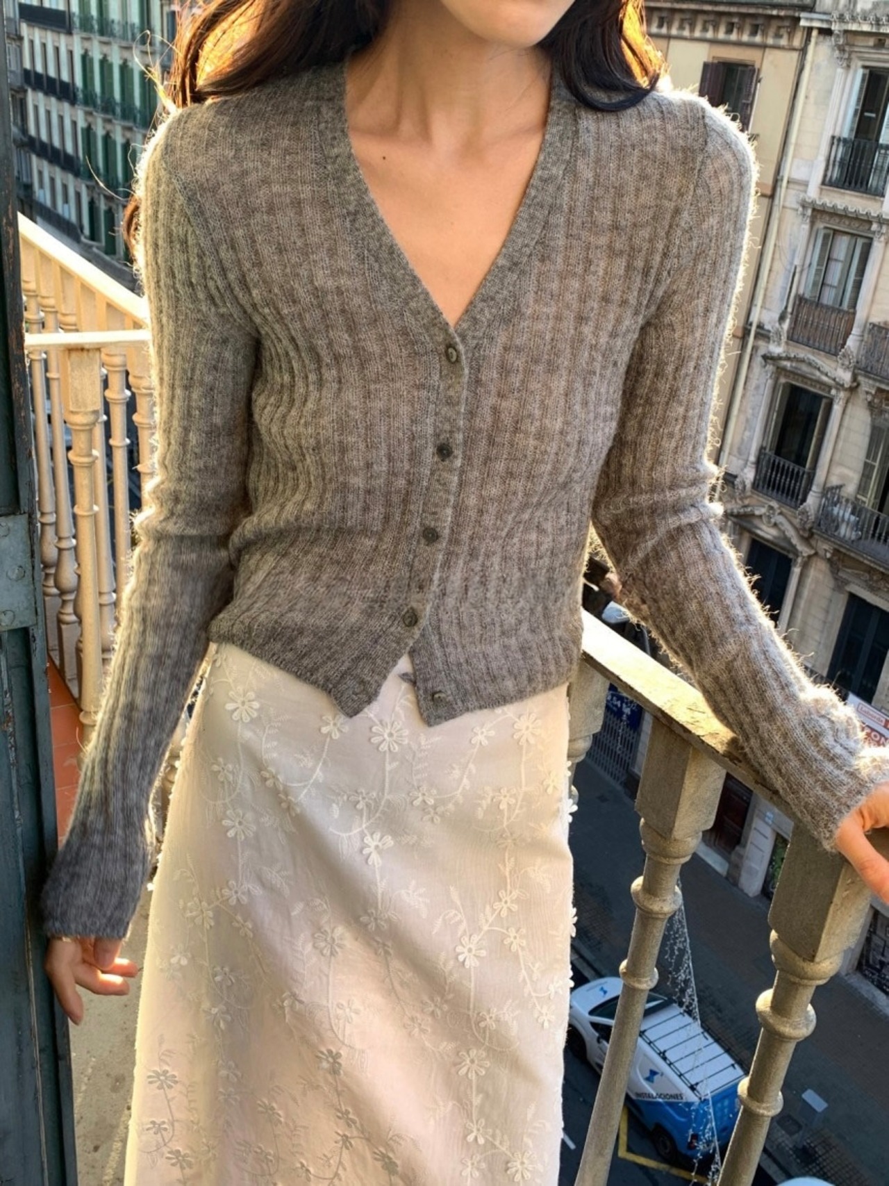 (即納) Allover / Loveng cardigan 2color