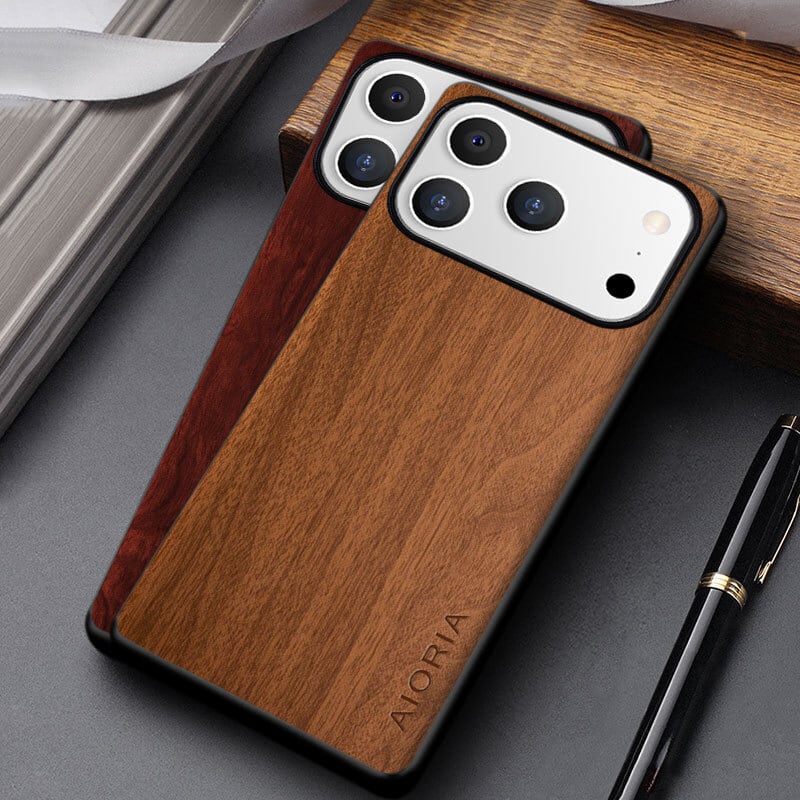 ◇iPhone 17/16/15/14/13/Pro/Pro Max/Plus/Air◇ Wood Design Leather