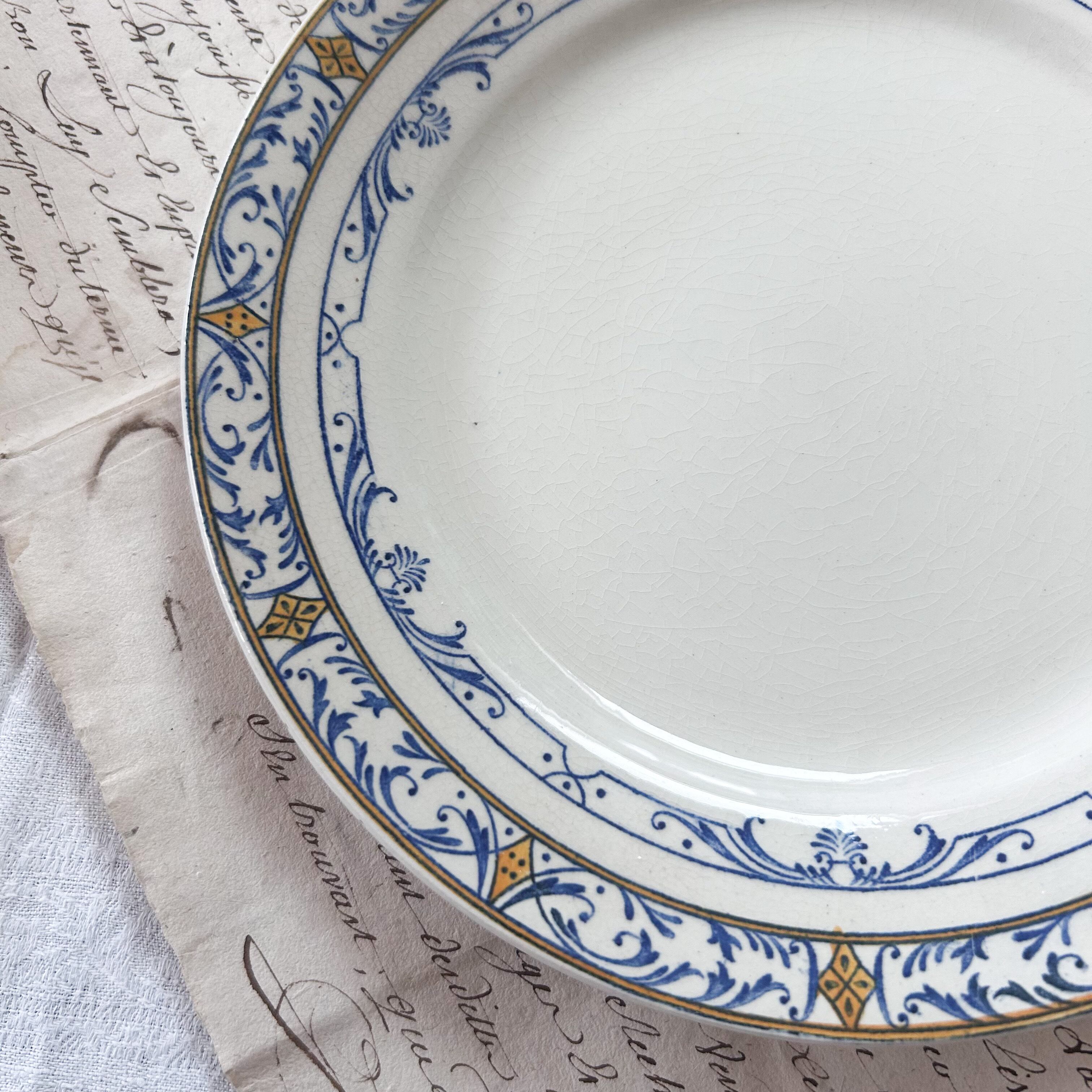 フランスアンティーク Colbertコルベート デザート皿 フランス