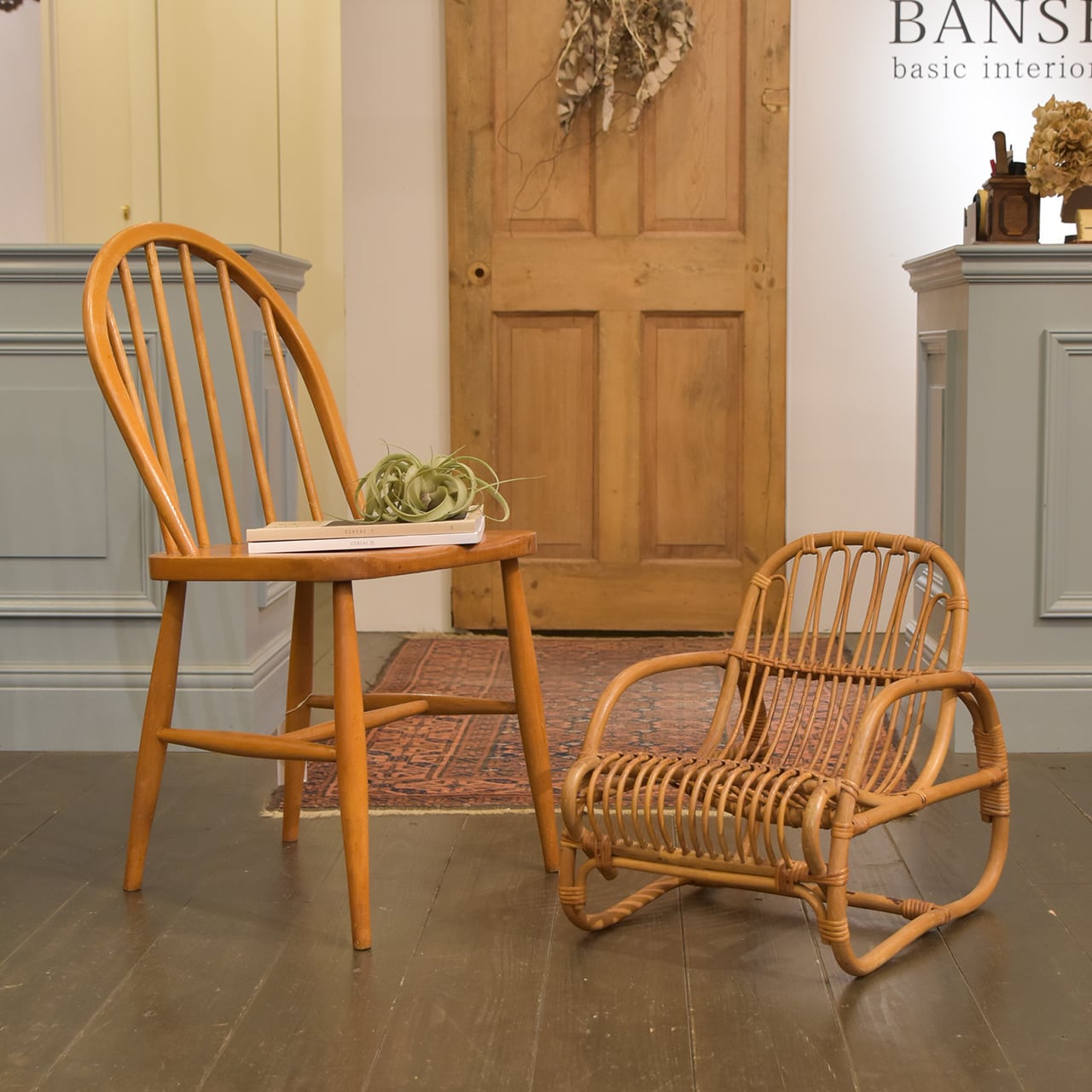 French Rattan Kids Chair / フレンチ ラタン キッズチェア / 2012BNS-013 | BANSE -  大阪箕面市アンティーク・ヴィンテージ家具・雑貨・食器・オブジェ・フラワーベースの専門店