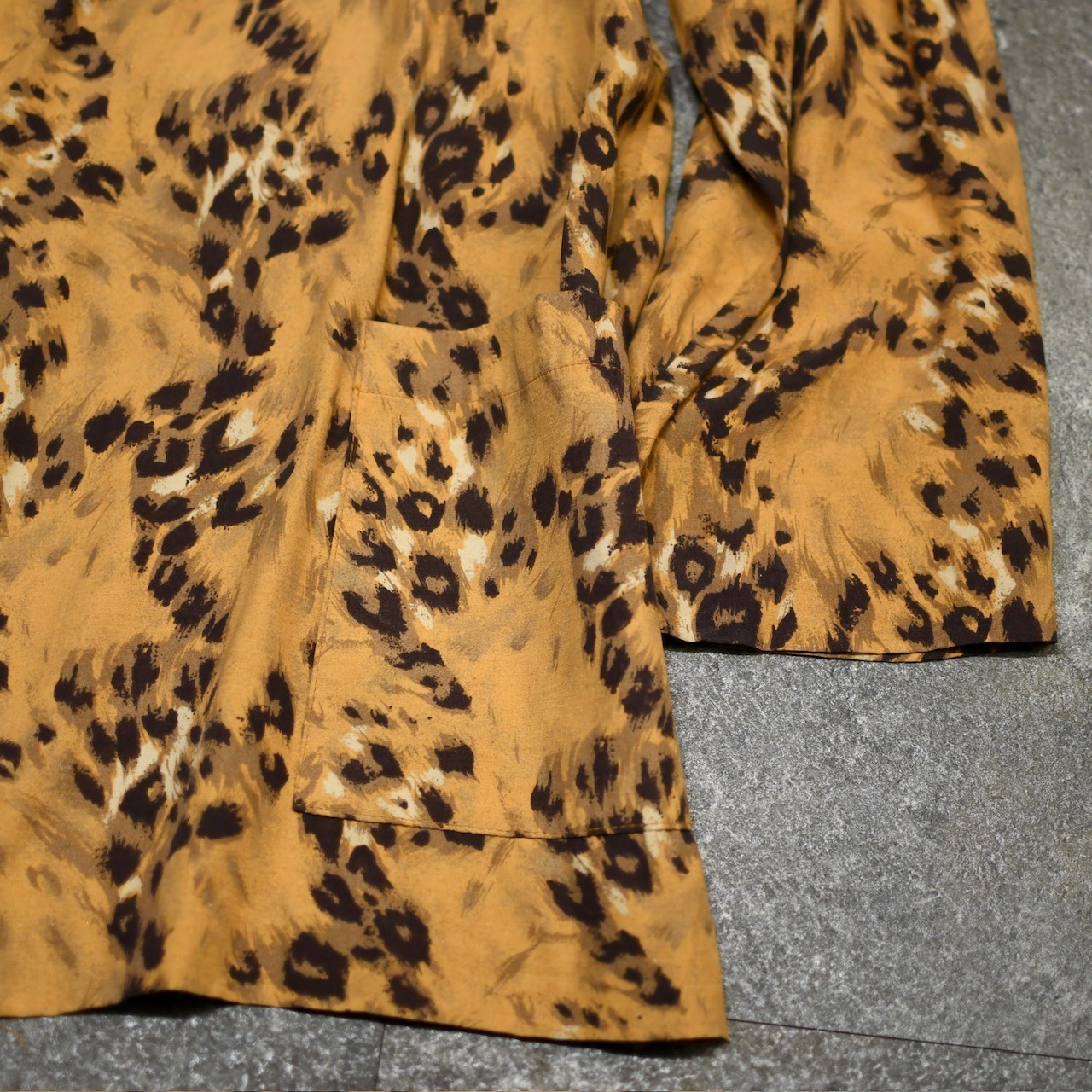 leopard pattern rayon easy tailored jacket