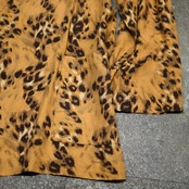 leopard pattern rayon easy tailored jacket