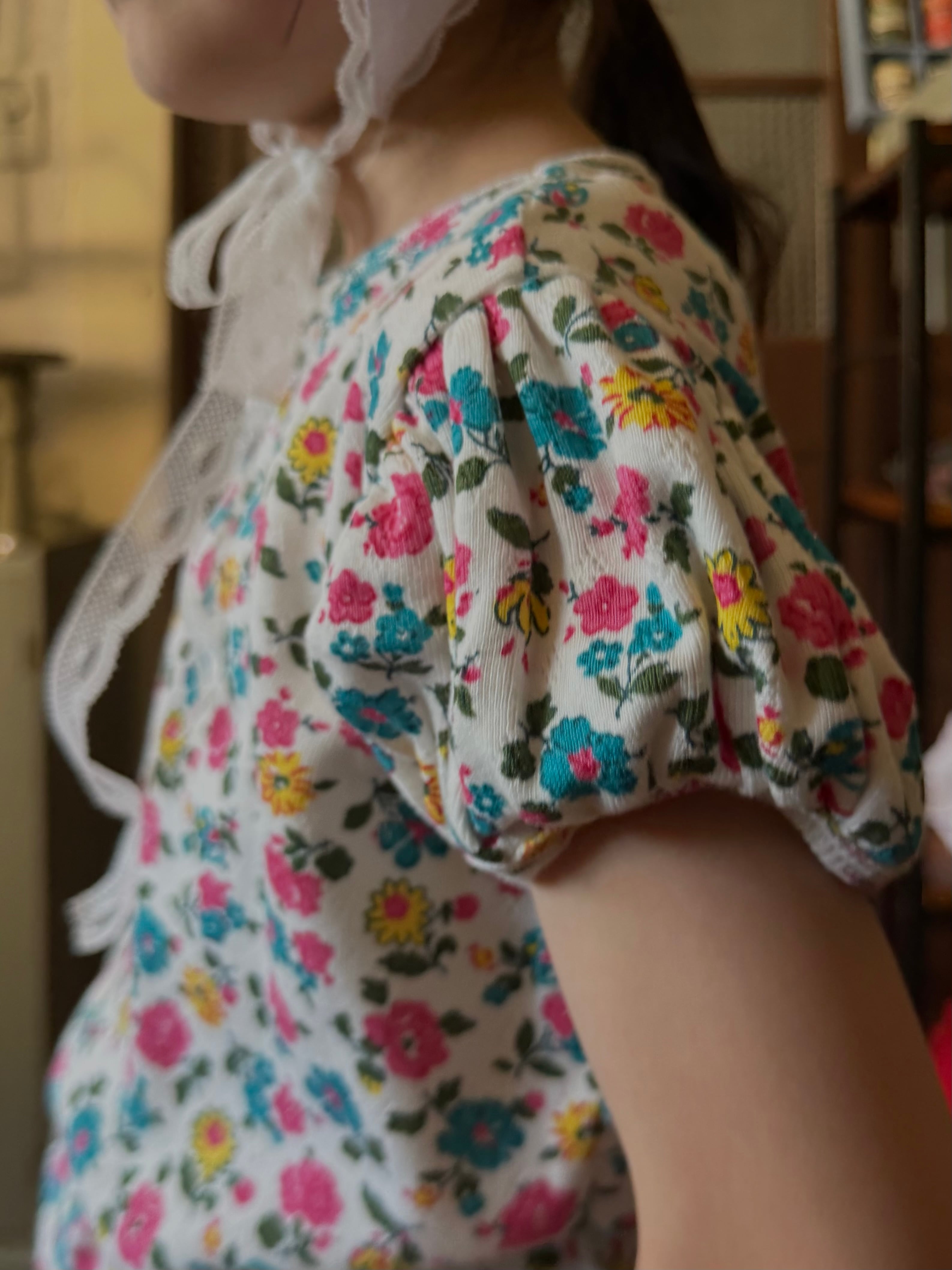 アイレット フラワー パフスリーブTee（90〜140cm）4327