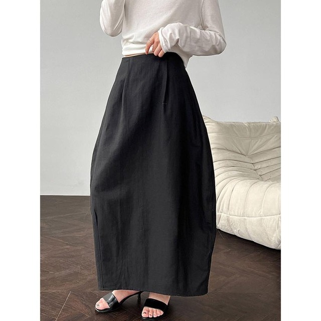 back slit lantern skirt