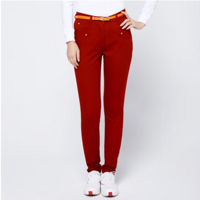 ゴルフウェア スポーツウェア パンツ レディース ガールズ ゴルフ スポーツ 秋冬  スリムフィット ズボン シンプル 長ズボン ３０代 ４０代