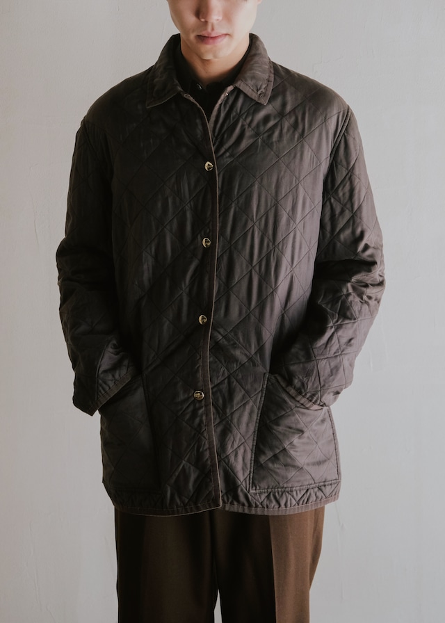 90's Salvatore Ferragamo quilting half coat