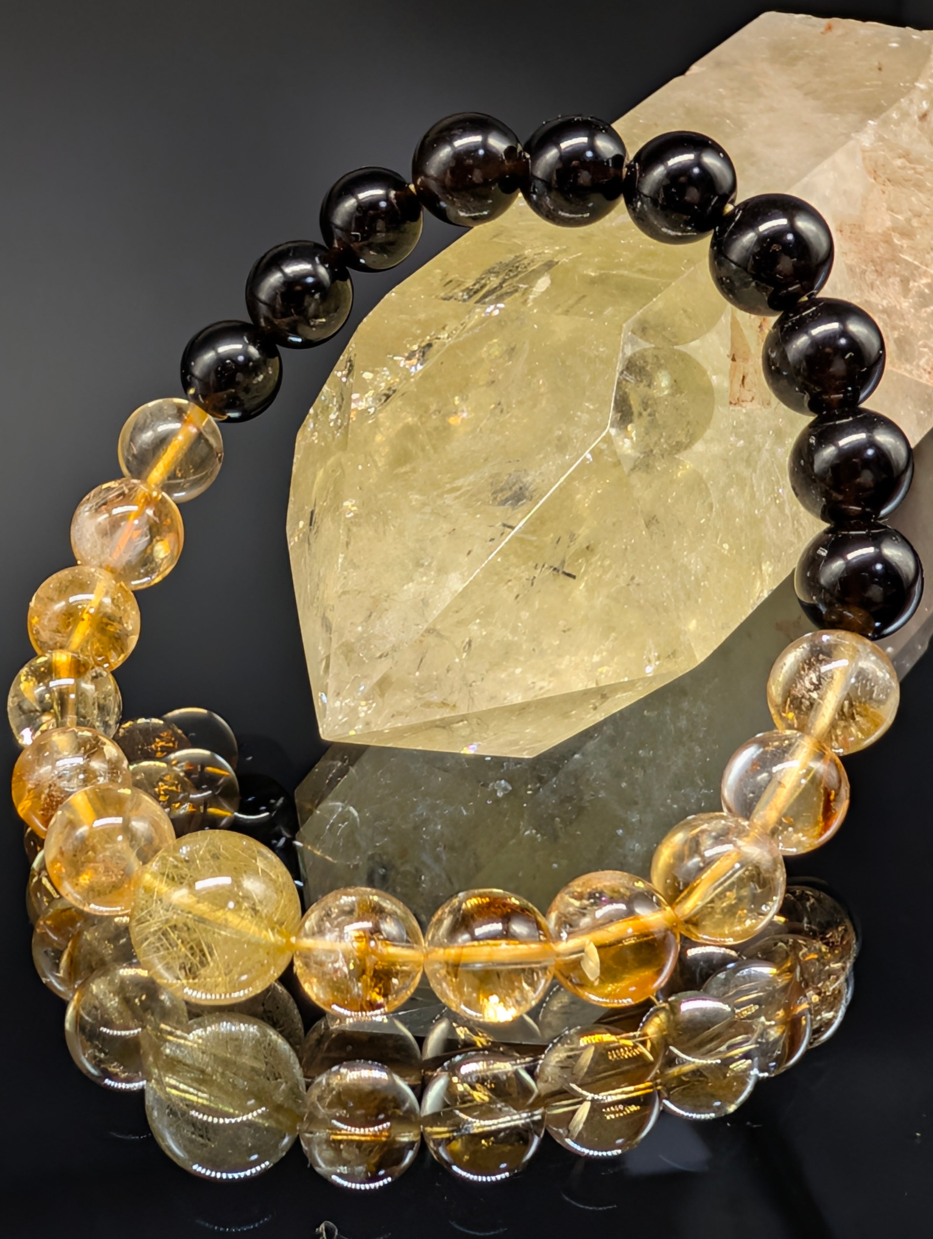 金運上昇・幸運】ファントムシトリン 9～10mm (幻影黄水晶) ブラジル産