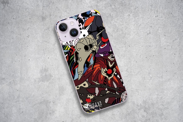 EVANGELION Painting MOBILE CASE by Cigarette-burns ＜NAVY(Mark.06)＞