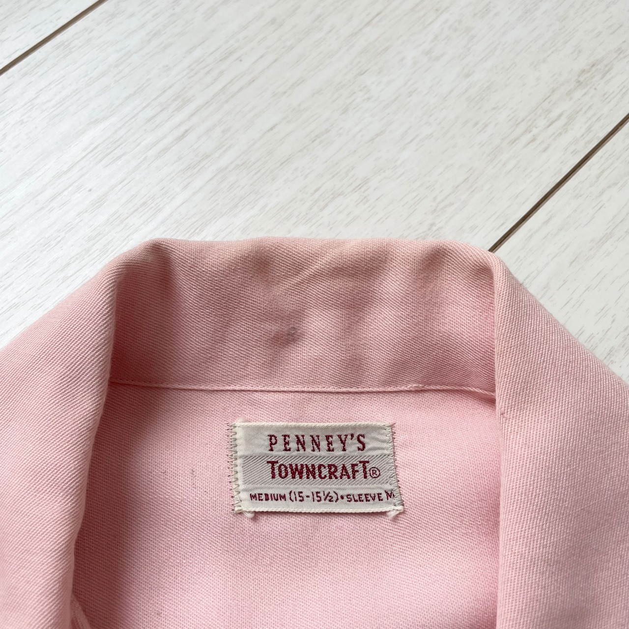 sizeM 50s 薄ピンク TOWNCRAFT ビンテージ レーヨンシャツ 開襟シャツ 