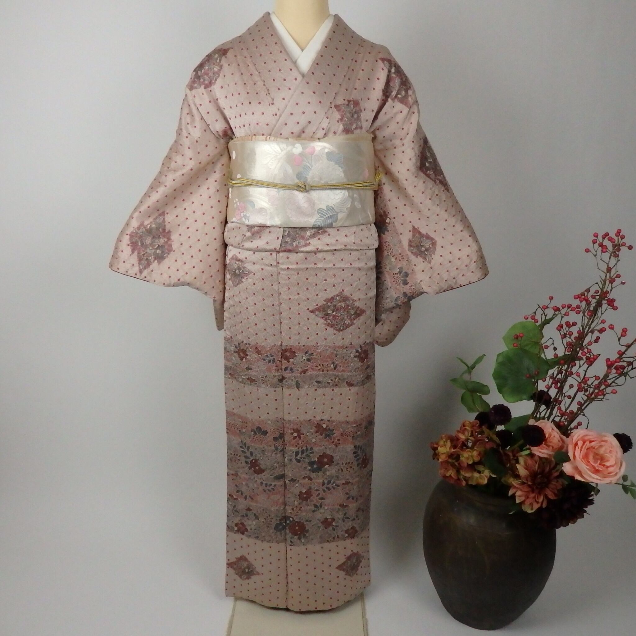 総絞り辻ヶ花訪問着と佐賀錦袋帯4点セット961 | リサイクル着物 