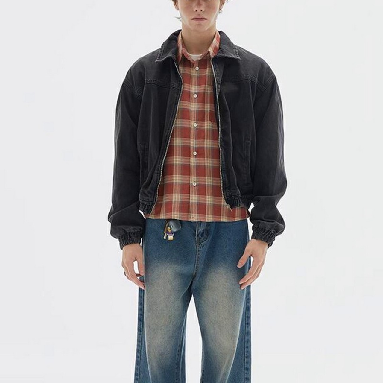 レトロウォッシュ ショートデニムジャケット af0066