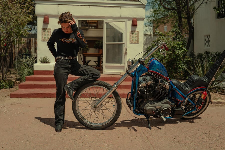 ヴィンテージシューティングニット Vintage red × multi color bijou knit tops ( ヴィンテージ