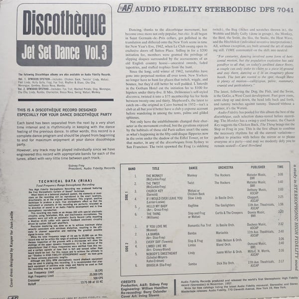 Various / Jet Set Dance Discotheque Vol. 3 [DFS 7041] - 画像2