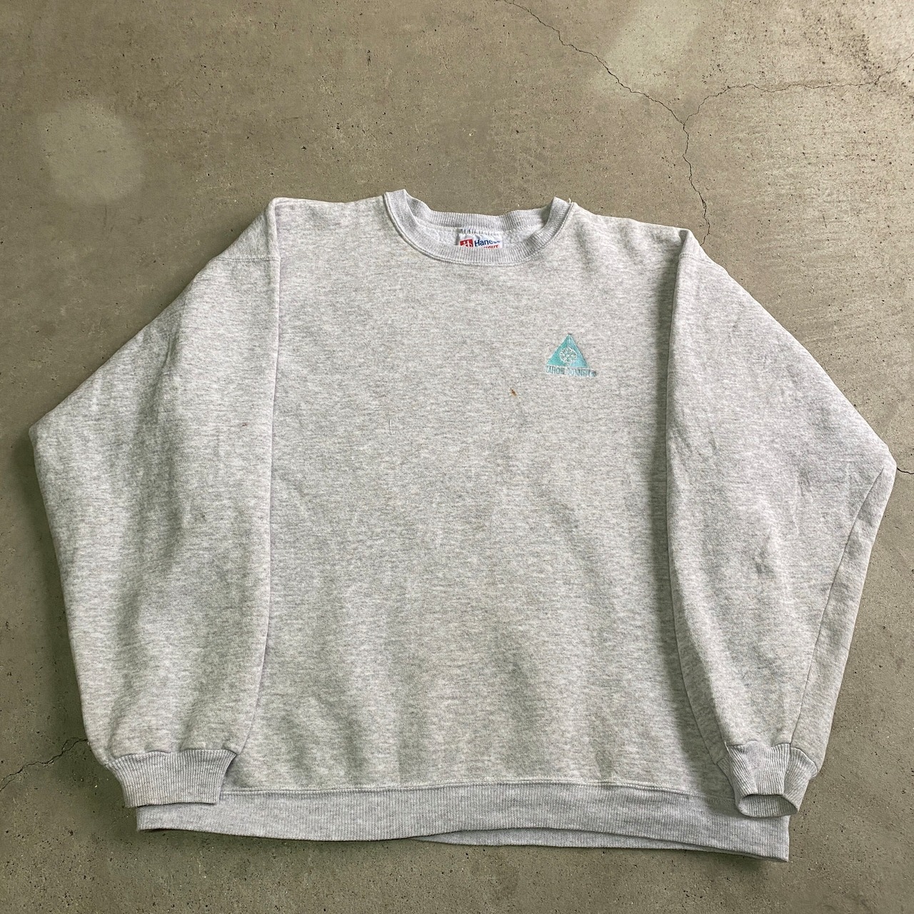 USA製 90年代 Hanes ヘインズ ヘビーウェイト ワンポイント刺繍