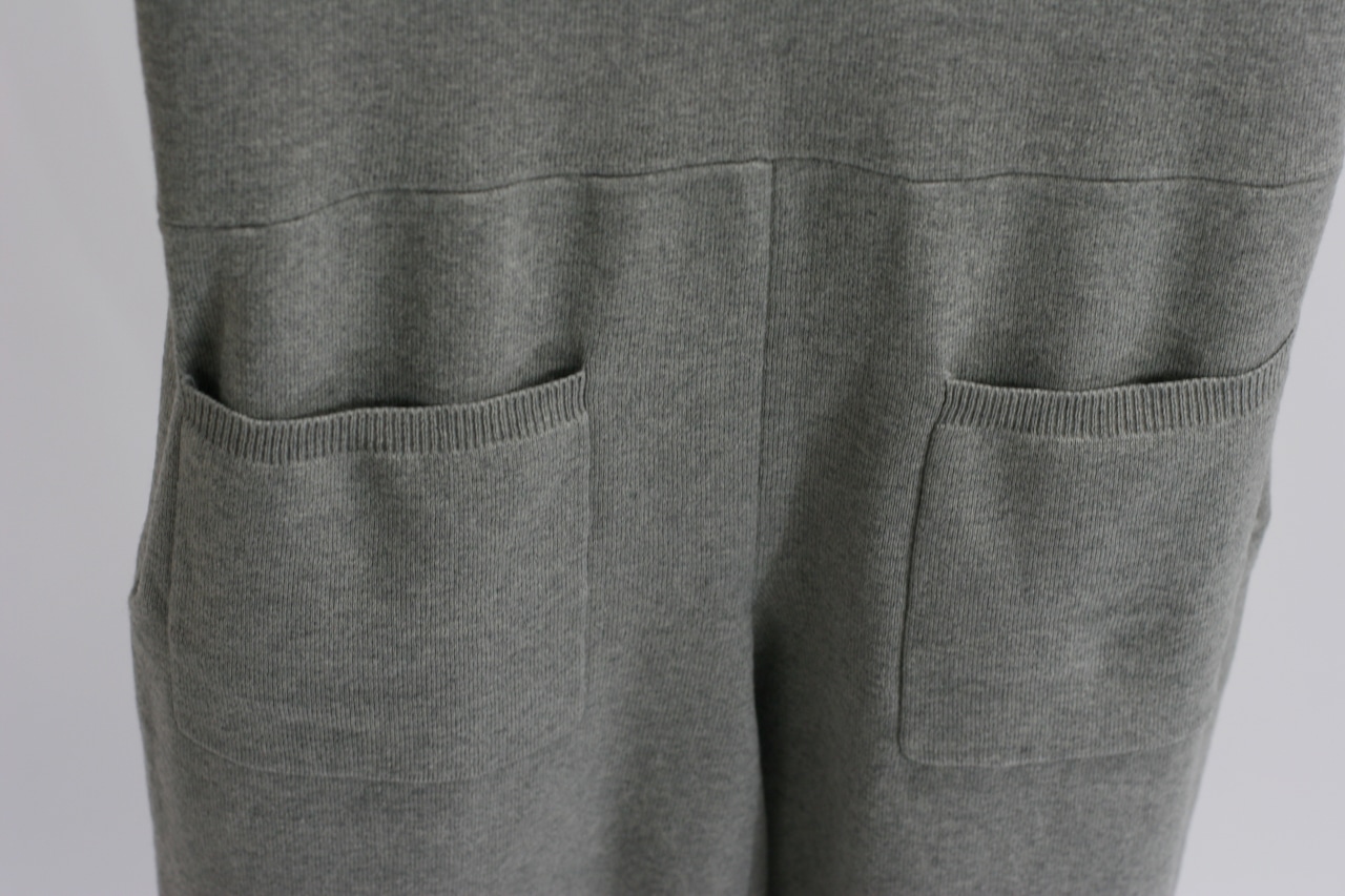 【Gauze#】Pierrot collar knit salopette(G1245)