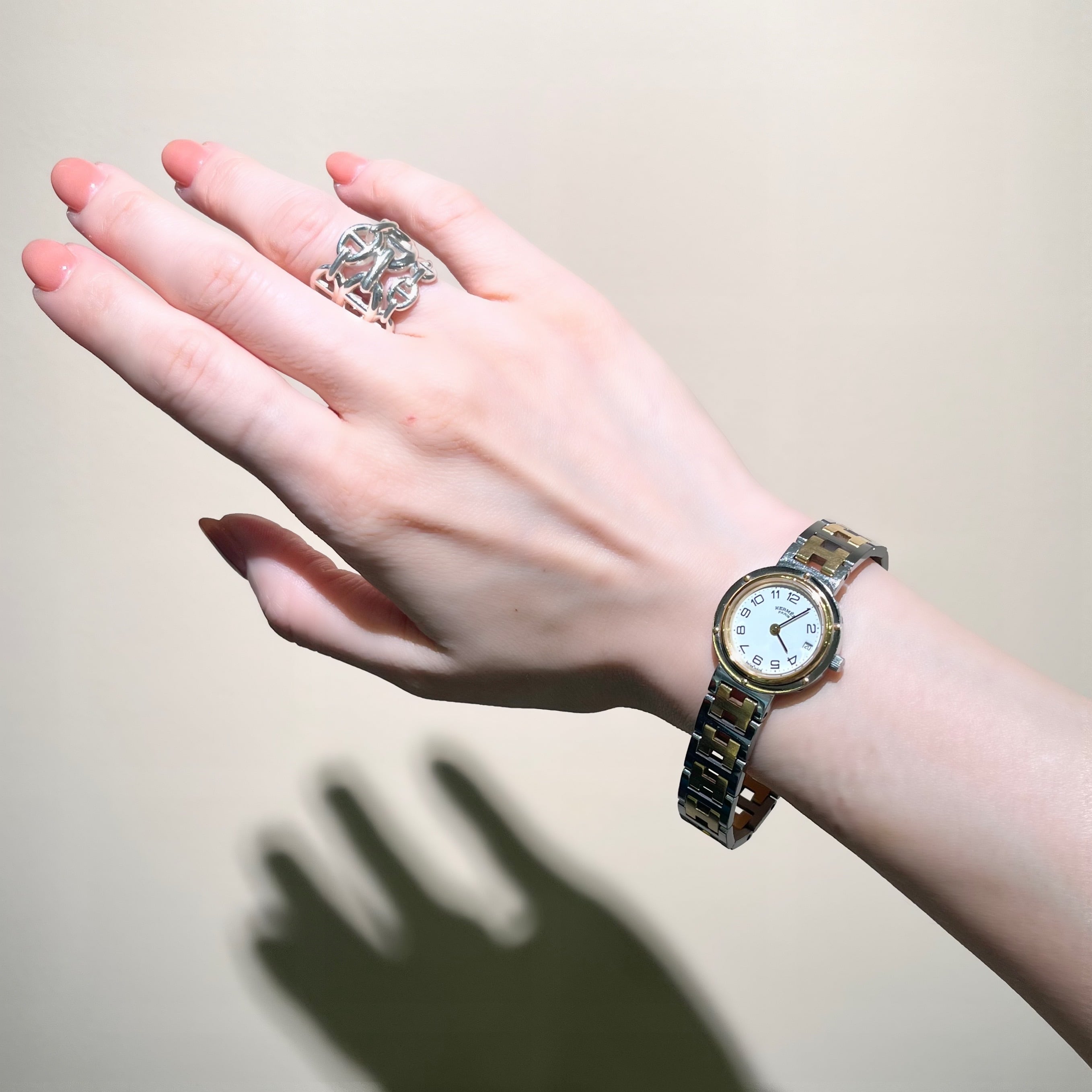 t*9様 HERMES クリッパー コンビ クォーツ 腕時計 HERMÈS】2879 エルメス コンビクリッパー腕時計 WATCH／クォーツ・電池