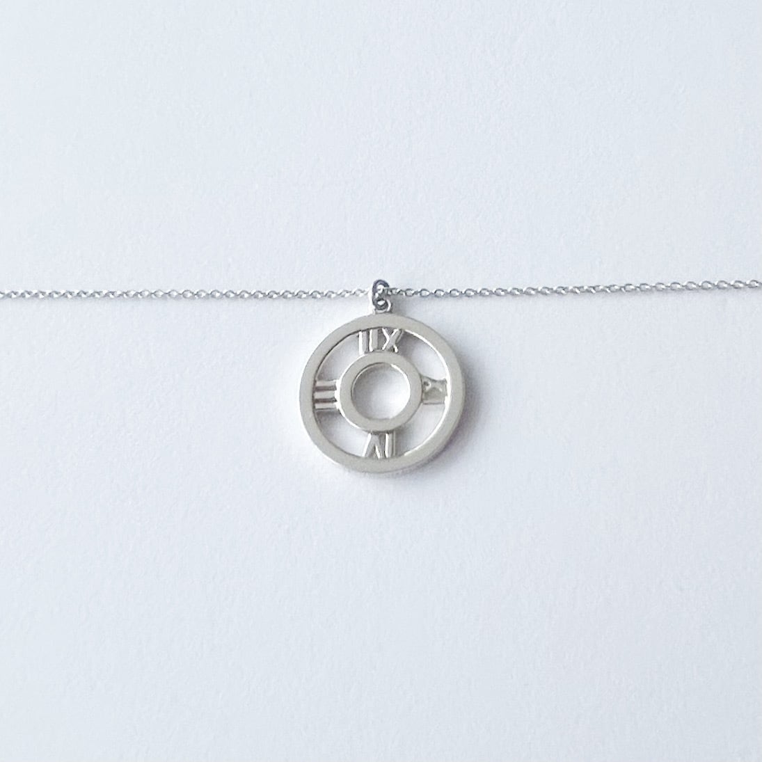 T8094】Tiffany&Co. アトラスオープンメダリオンネックレス/silver925