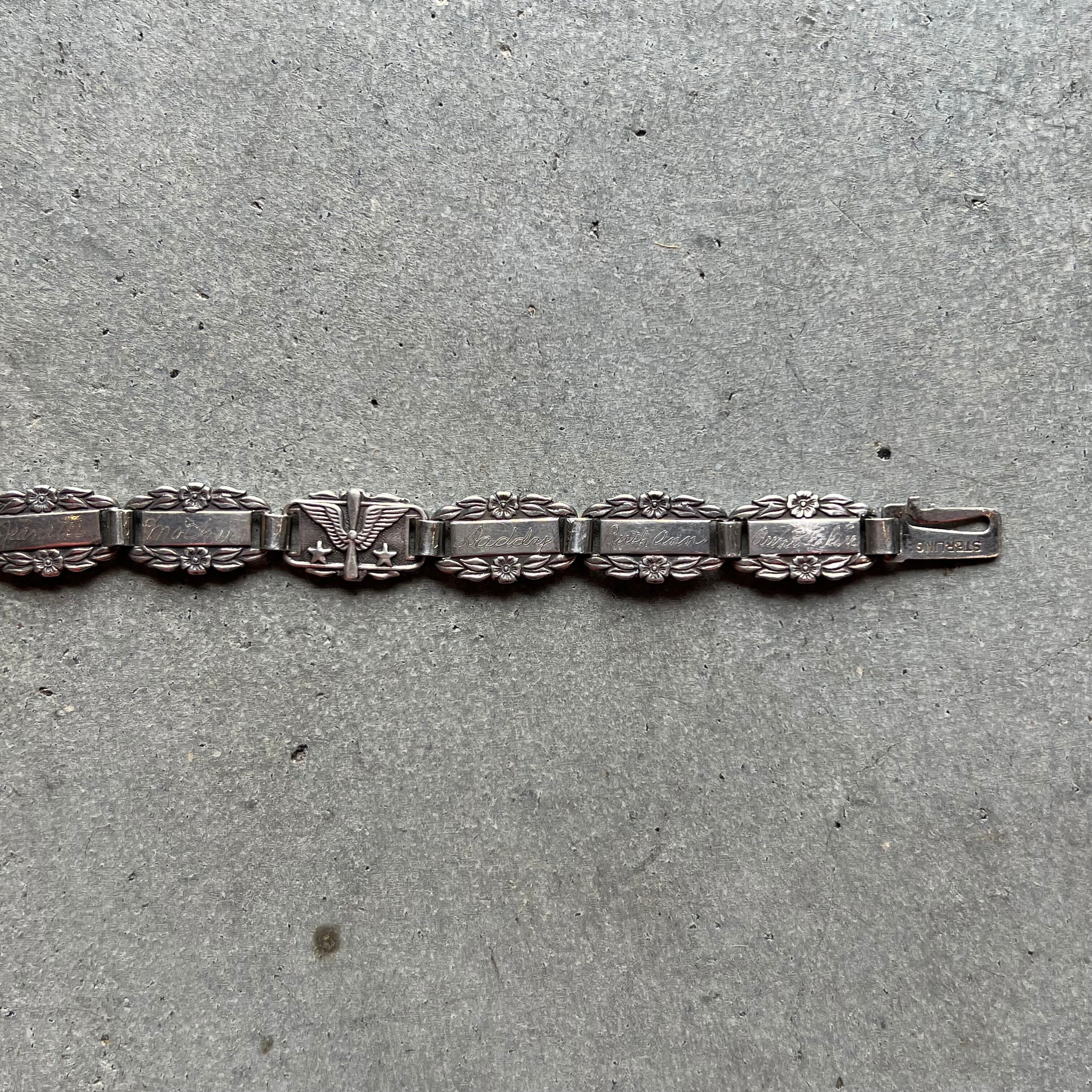 1940s WW2 USAAF SWEET HEART JEWELRY BRACELET | BUFF STOCK YARD