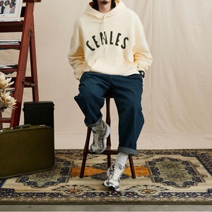 アメリカンスタイルプリントダメージ加工フーディー　1167