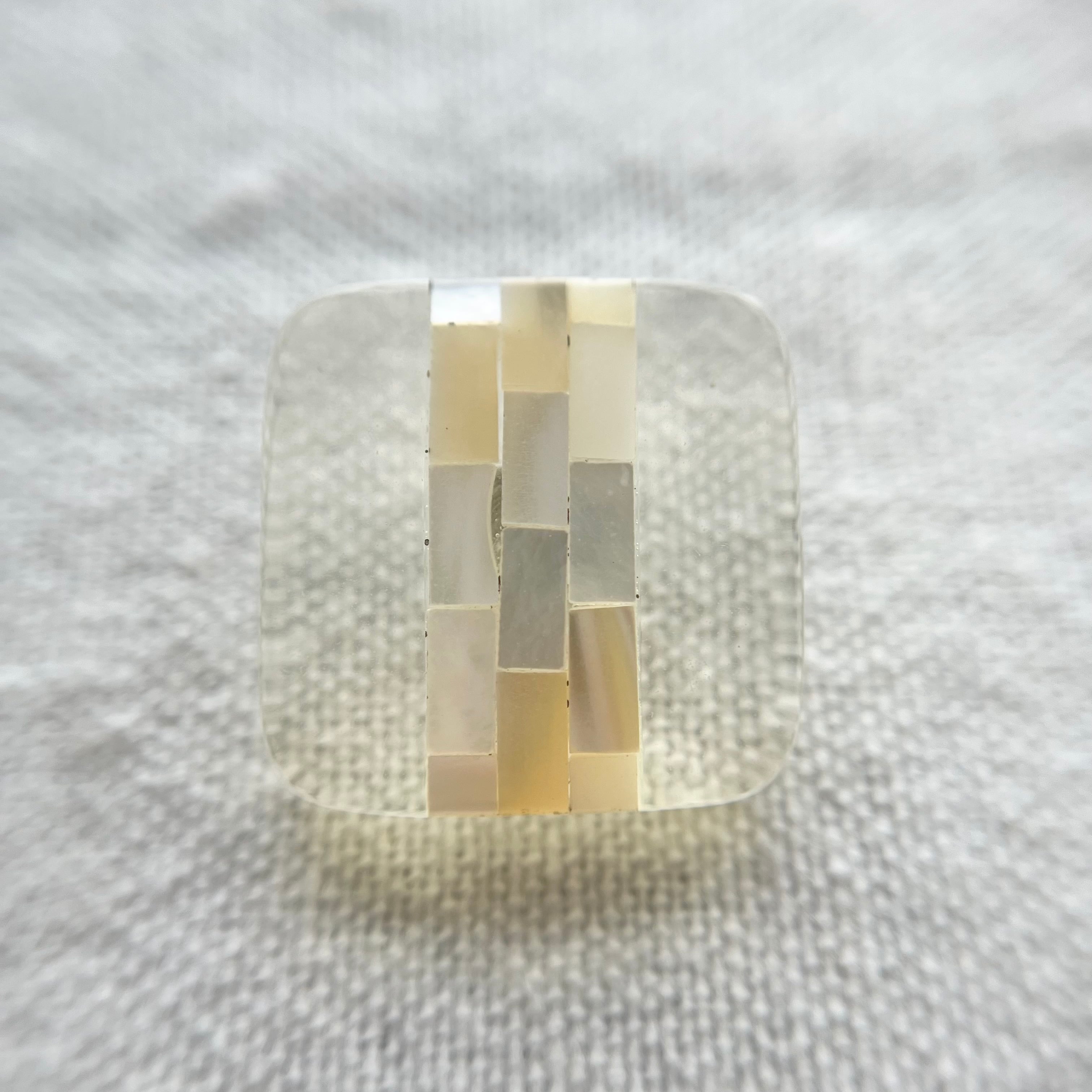 クリアスクエア×モザイク白蝶貝 25.5㎜