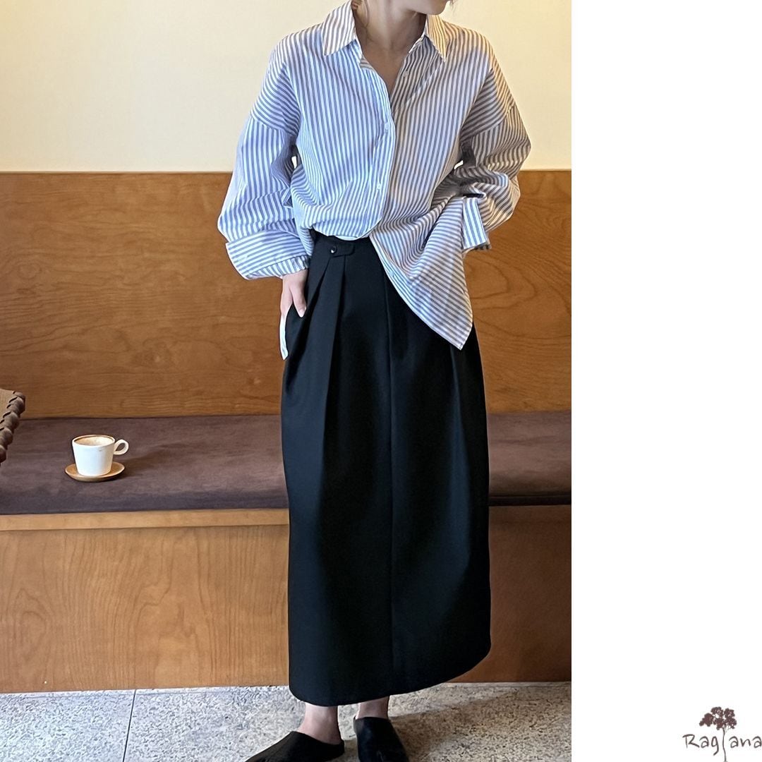 ストライプ 長袖 シャツ 3col M 11312 | Raglana