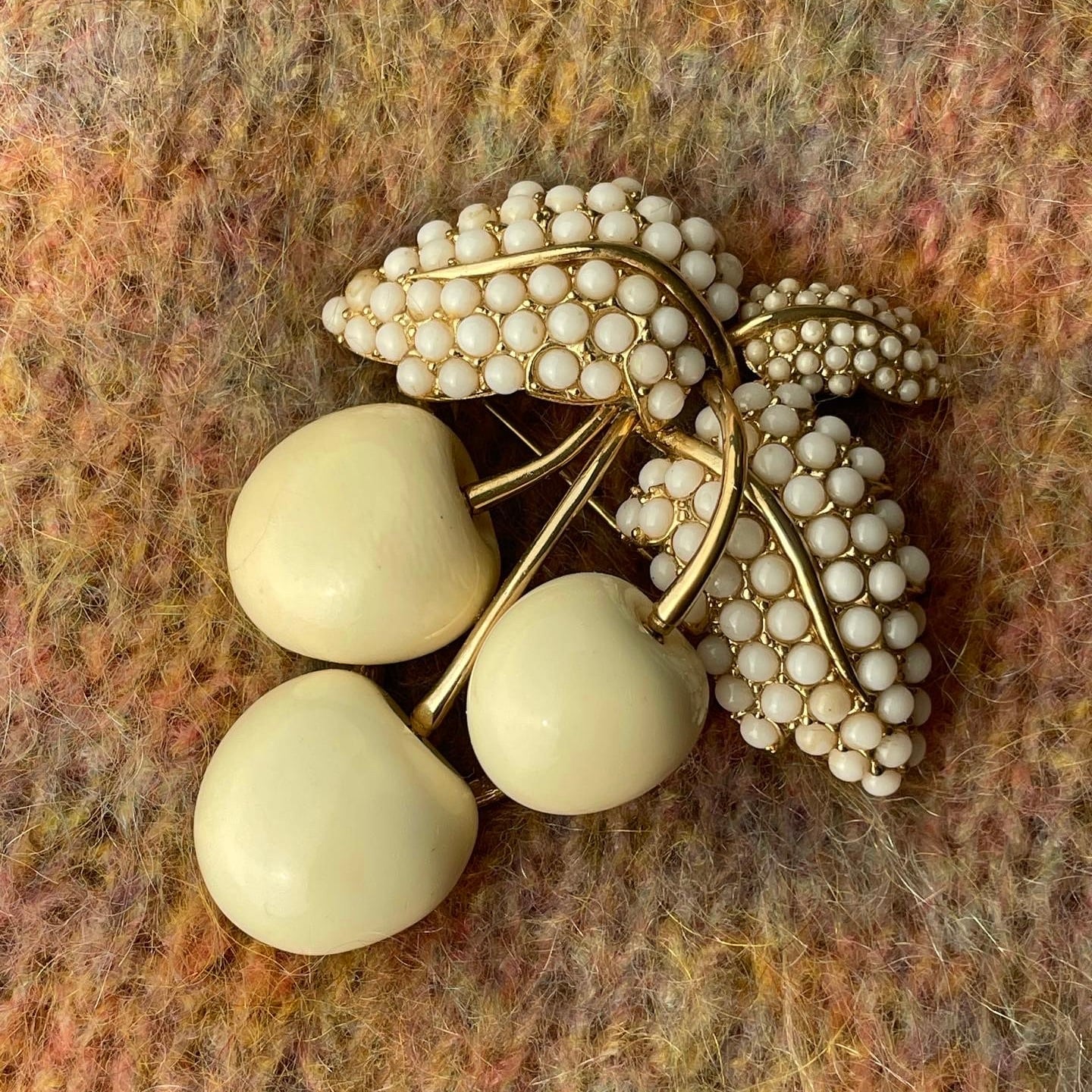 CINER ivory cherry brooch | peartreemarket