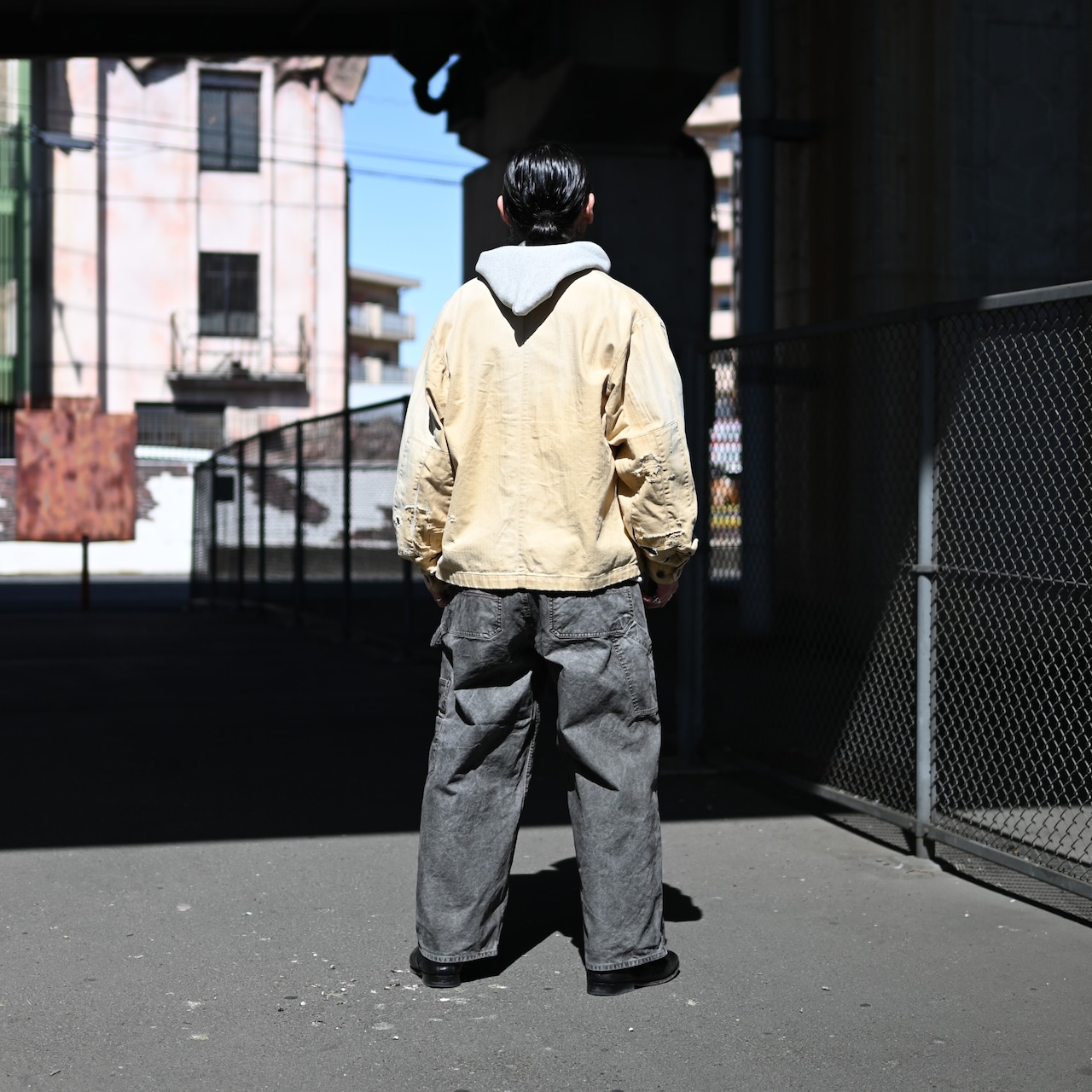 ANACHRONORM(アナクロノーム)PIGMENT DYED DUCK PAINTER PANTSコーディネート