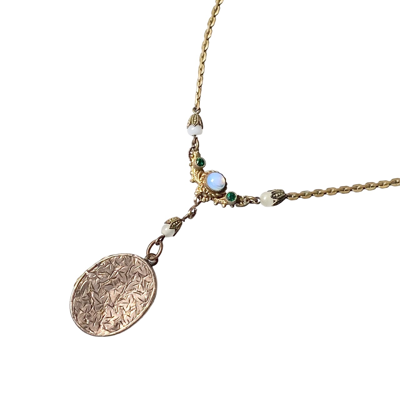 antique metal rocket pendant necklace