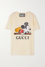 GUCCI　ディズニープリント　オーガニックコットンジャージーTシャツ　ベージュ