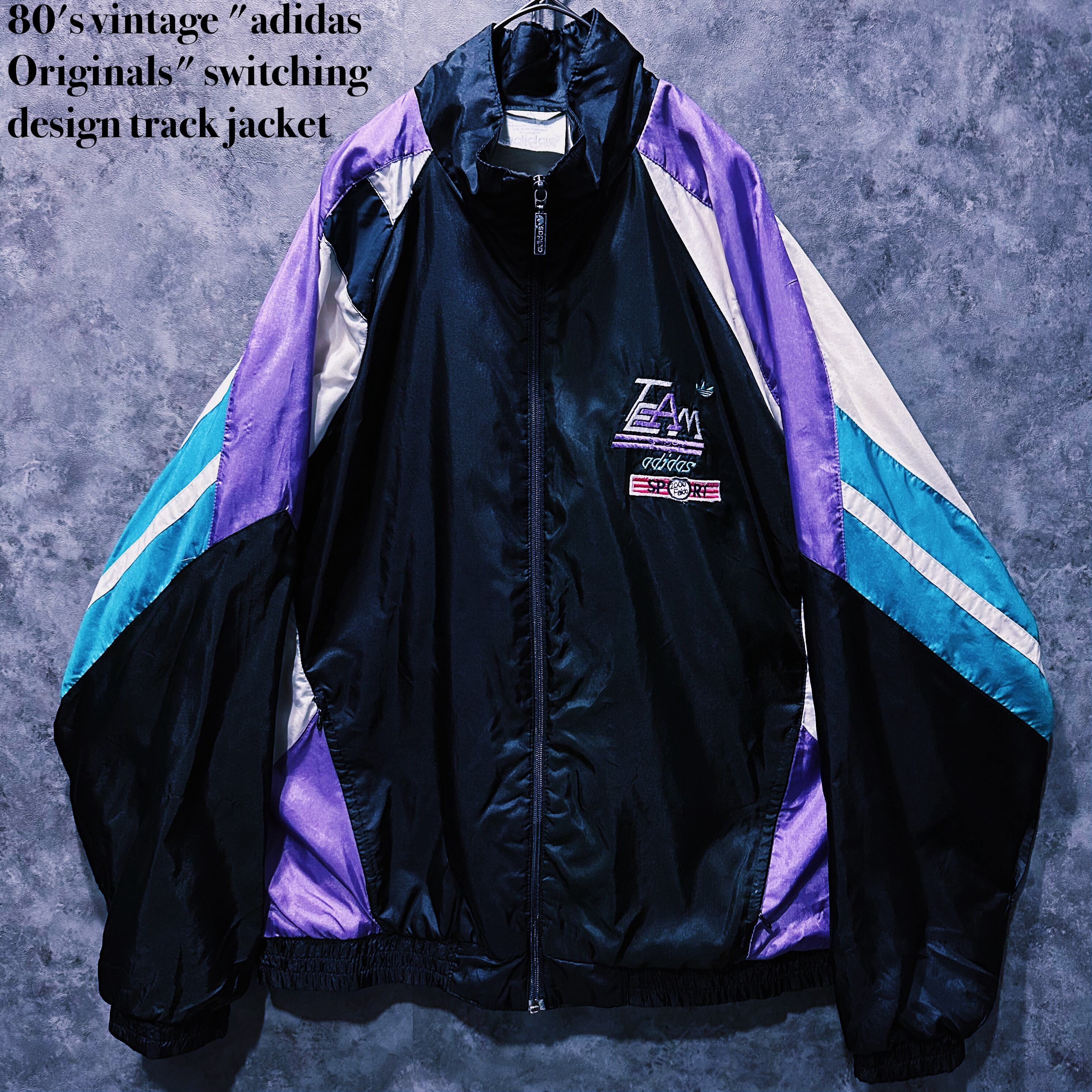 【 doppio】80's vintage "adidas Originals" switching design track jacket