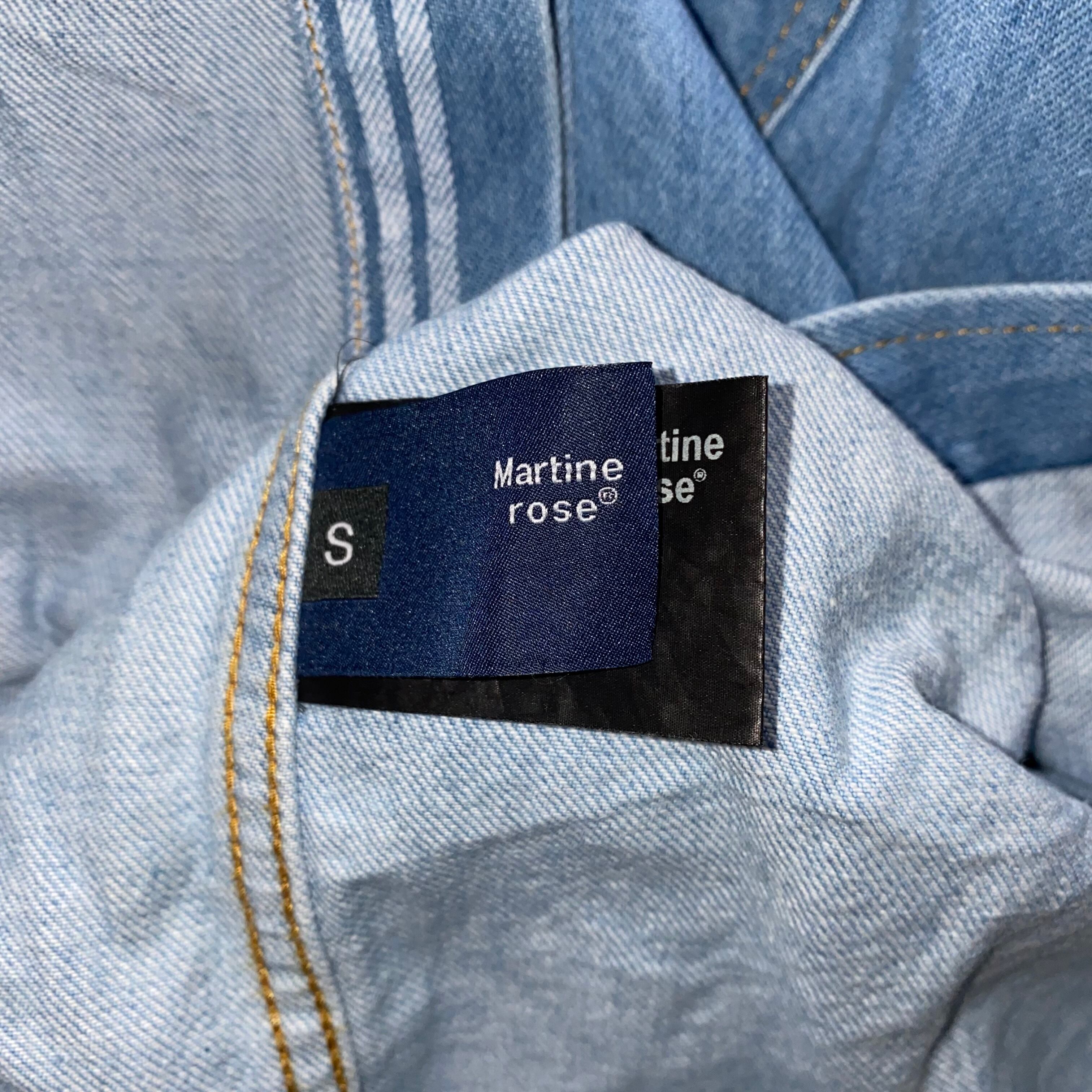 新品】MARTINE ROSE ストライプ切替オーバーサイズデニムシャツXL 
