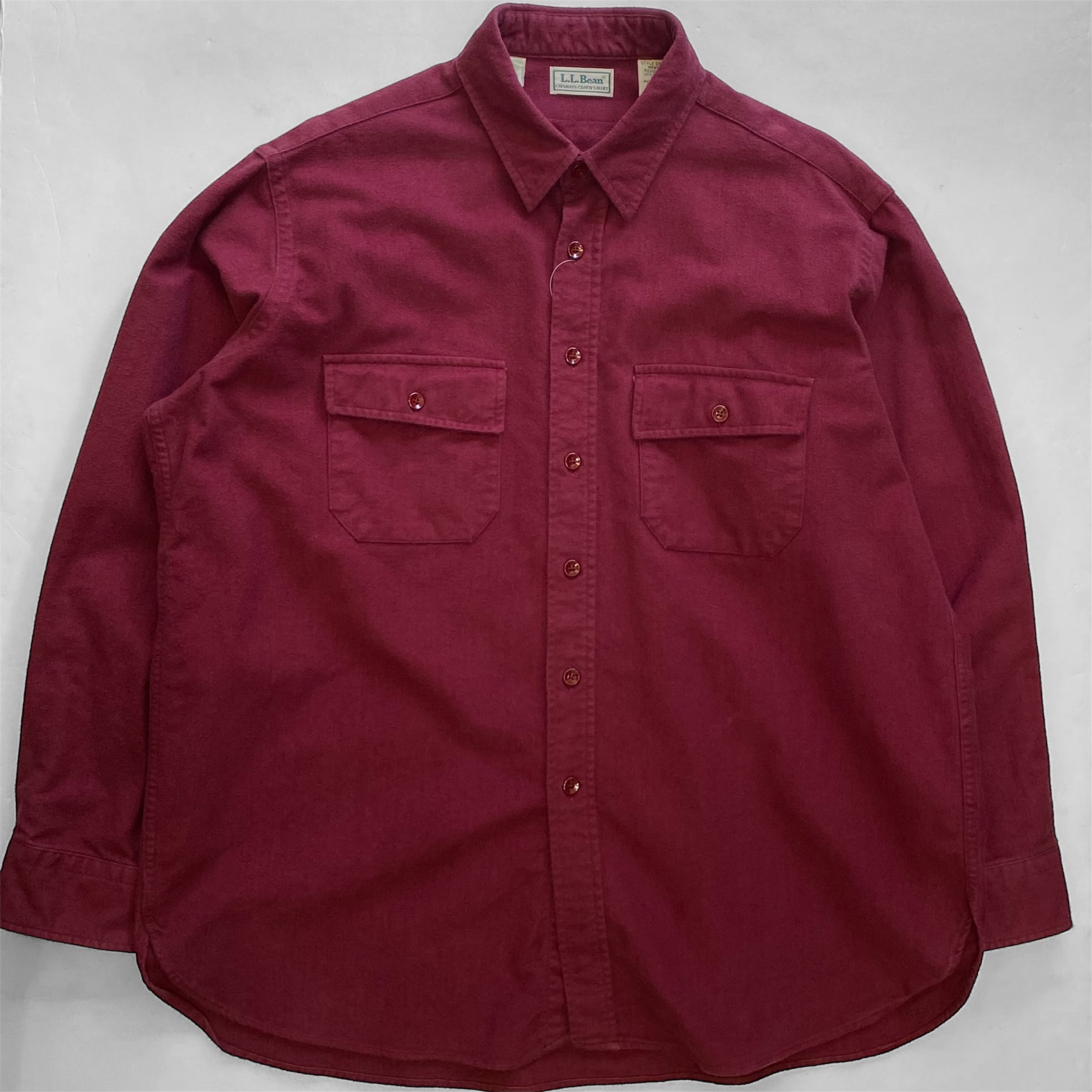 80s "L.L.Bean" L/S Chamois Cloth Shirt エルエルビーン シャモアクロス シャツ [XL]