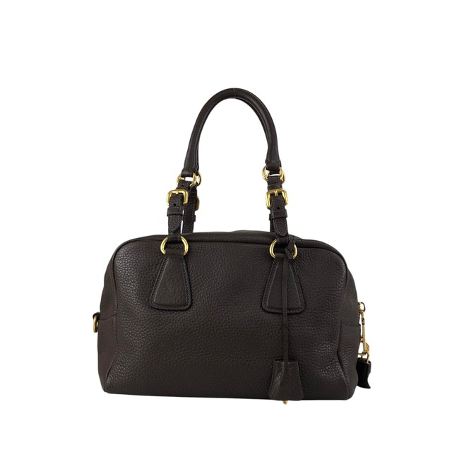 PRADA プラダ ショルダーバッグ ブラウン ロゴ レザー vintage ヴィンテージ オールド wddeyg