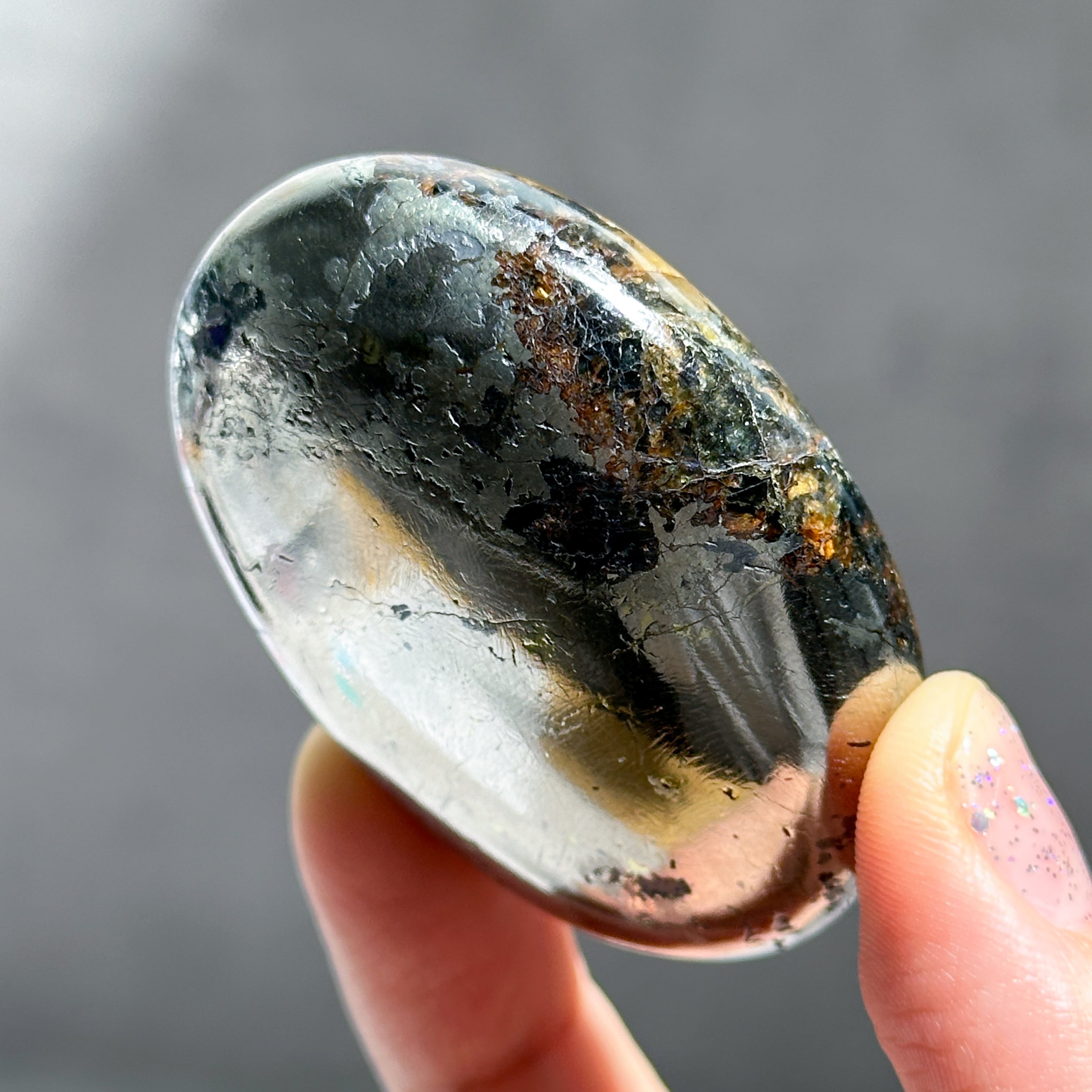 パイライト with クォーツ パーム22 ◇Pyrite with Quartz◇天然石