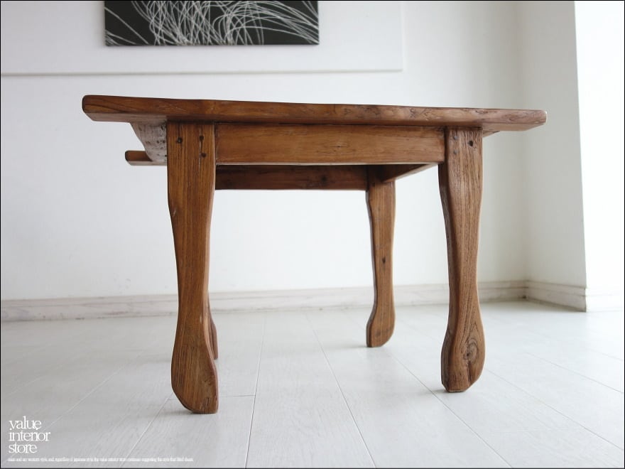 チーク総無垢材 ヴィンテージサイドテーブル ベッドサイドテーブル 机 シングルベンチ アンティーク 再生家具 一点物 三大銘木 送料無料