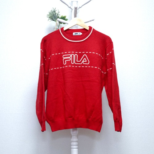 FILA Cotton Knit Sweater Red