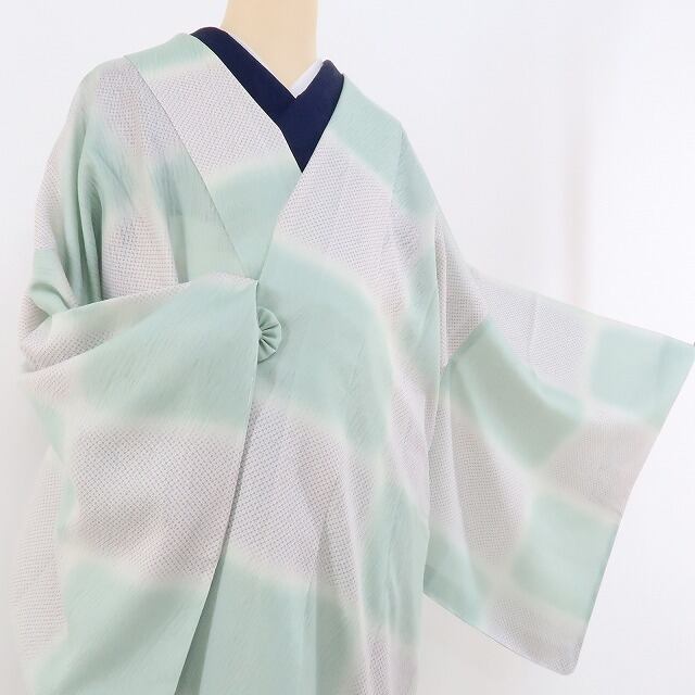 新品 紋紗 夏着物 暈し ロング丈 仕付け糸付 正絹 道中着 1985 新品 紋紗 夏着物 暈し ロング丈 仕付け糸付 正絹 道中着 1985