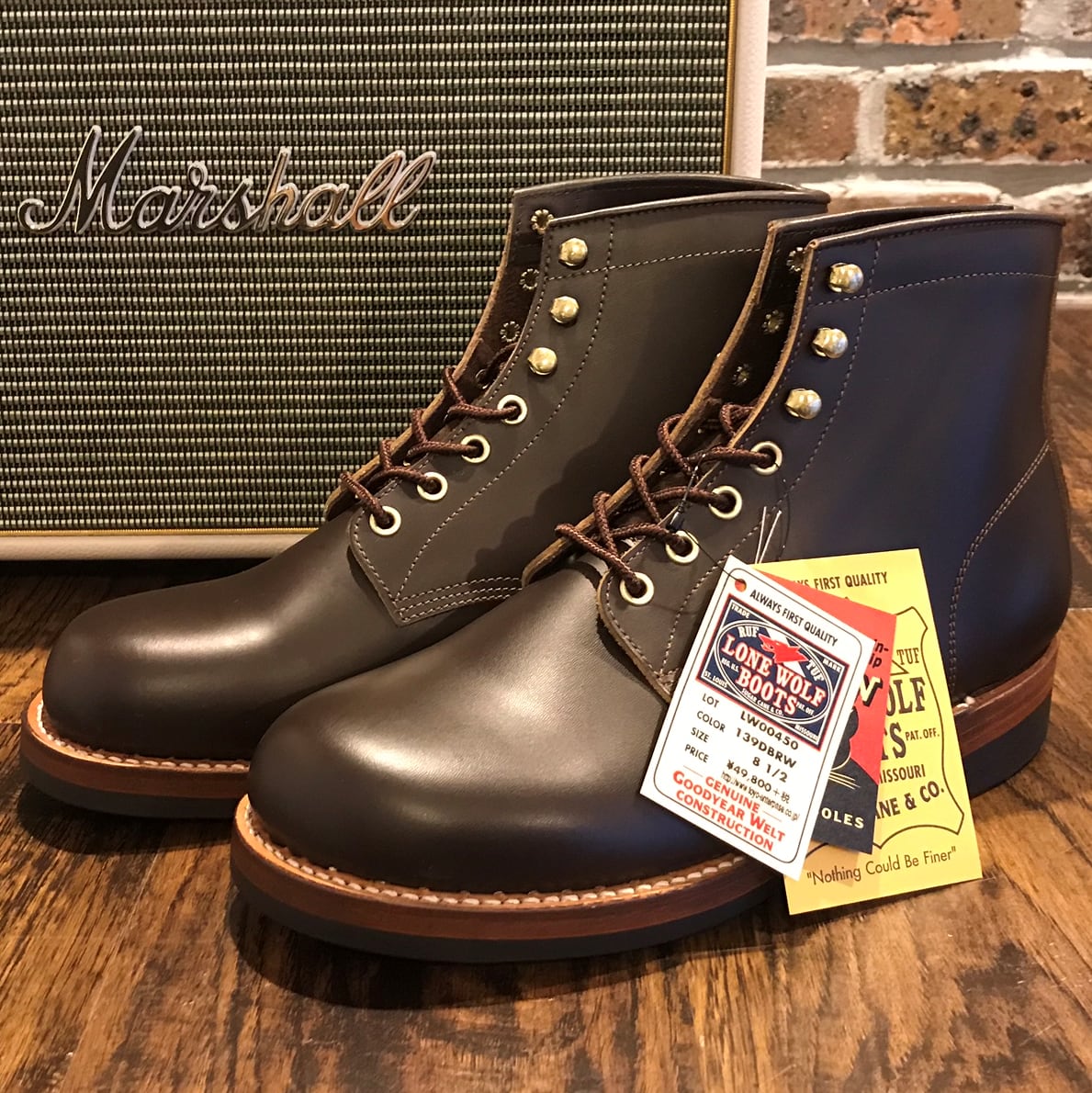 ロンウルフ エンジニア ブーツ ブラック 7 シュガーケーン シュガー