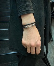 PIPE HOOK LEATHER BRACELET / パイプフックレザーブレスレット
