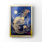 A様専用【昇龍・白】金運・開運アート（A4）