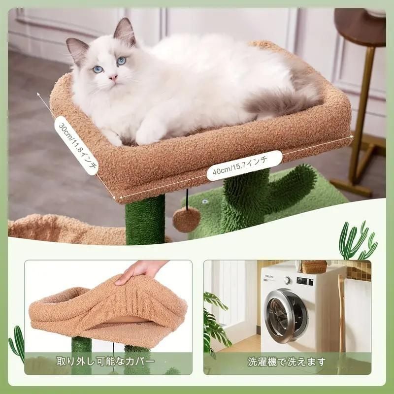 屋内サボテンキャットツリー キャットタワー 屋内 サボテンキャットツリー デザイン かわいい 快適